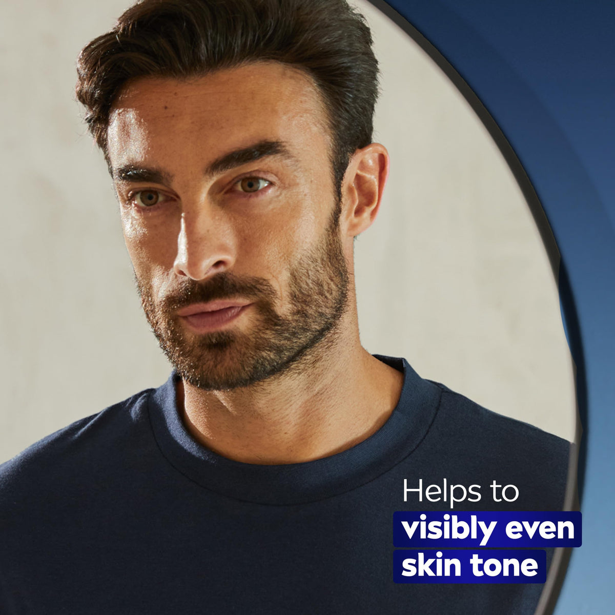 NIVEA MEN serum placed with shaving kit for grooming routine benefit