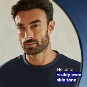 NIVEA MEN serum placed with shaving kit for grooming routine benefit