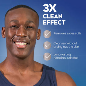 NIVEA MEN next to common items for scale highlighting compact 2.5 oz tubes