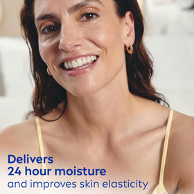 NIVEA applied to décolletage showing improved skin appearance benefit