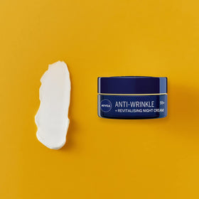 NIVEA cream being applied at bedside conveying overnight renewal benefit