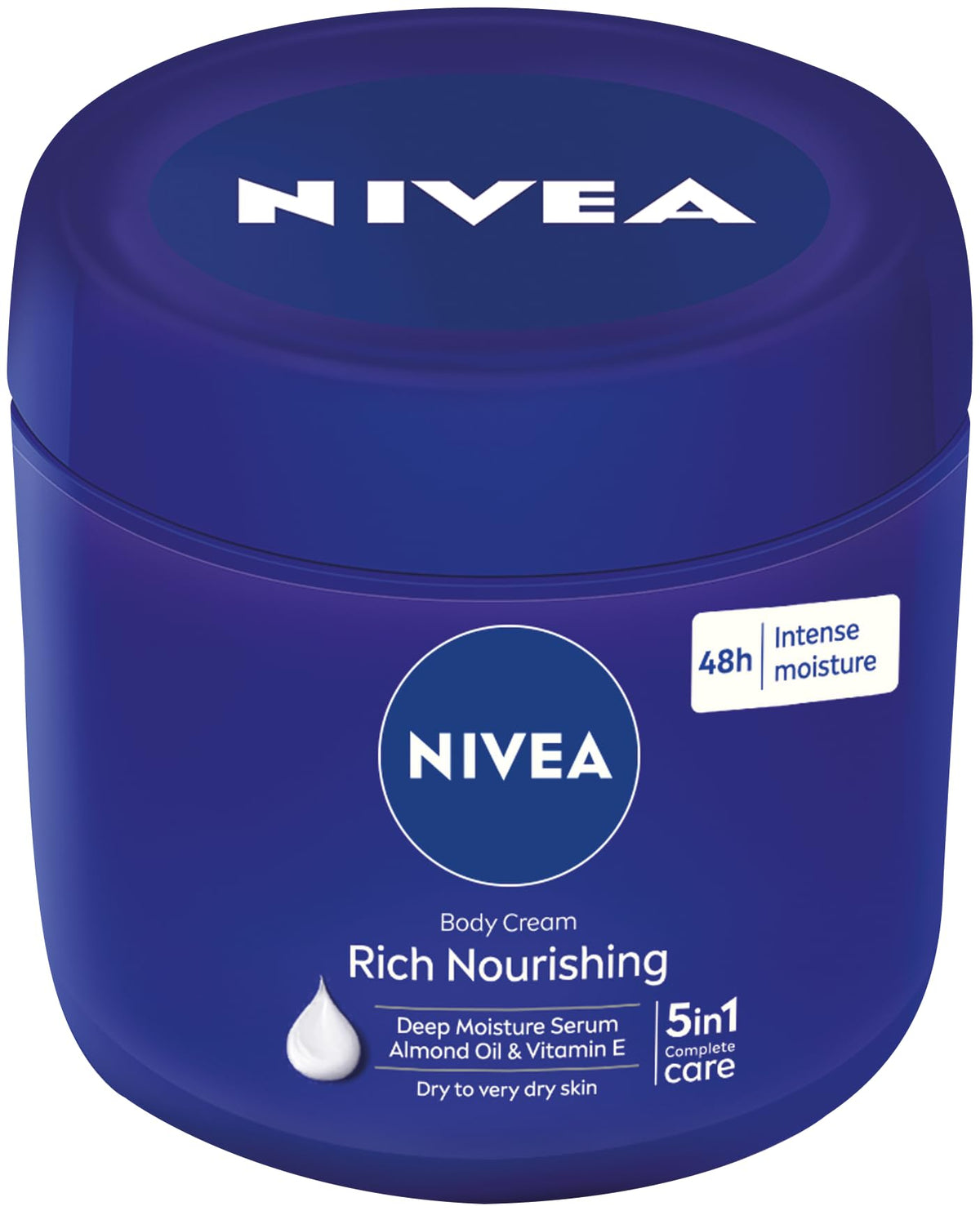 NIVEA open lid revealing creamy texture and easy application benefit