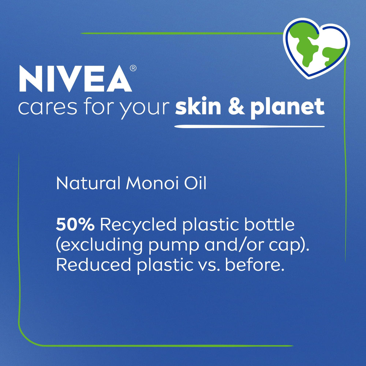 NIVEA lotion pouring to show creamy consistency that locks in moisture