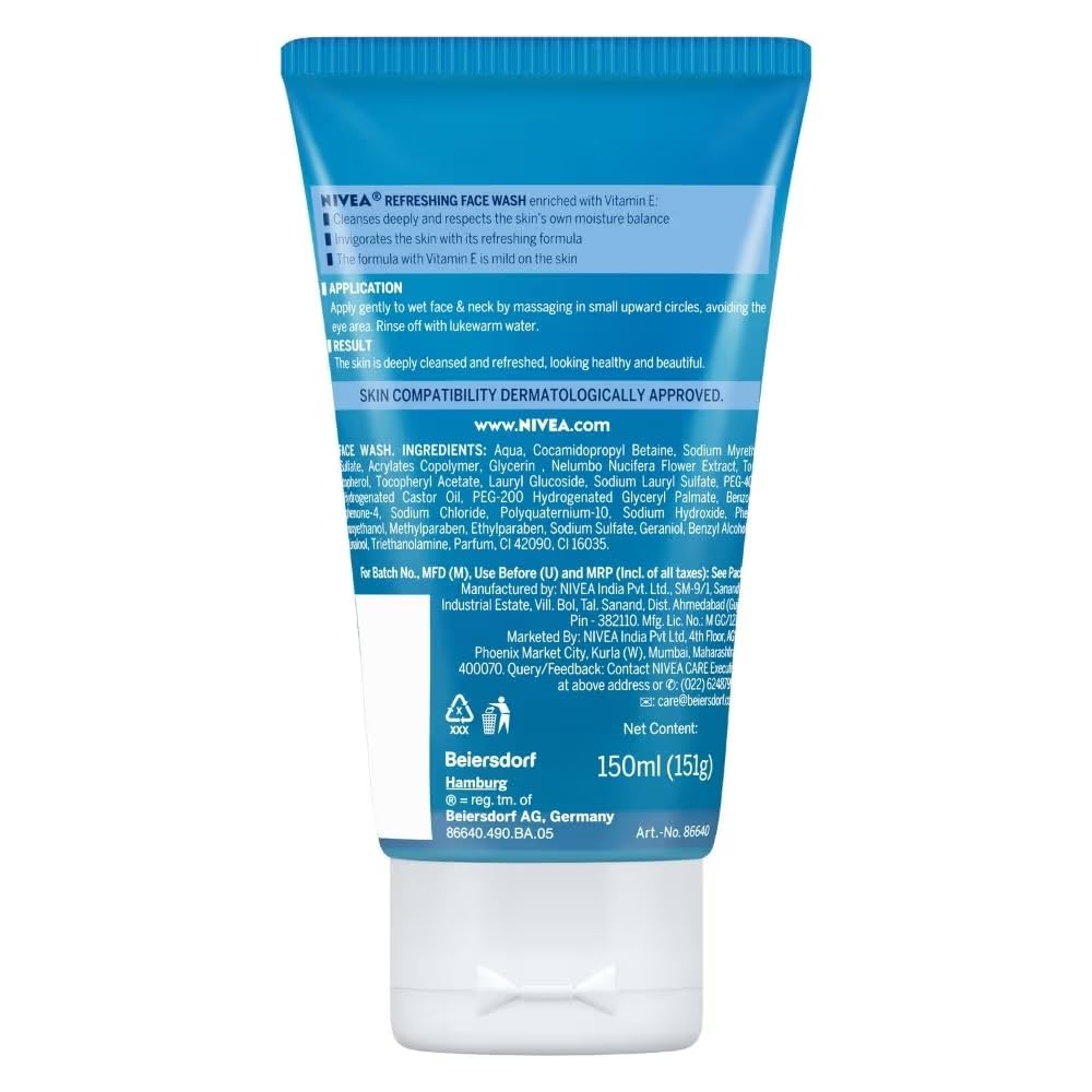 NIVEA gel texture dispensed on fingertip showing smooth, spreadable consistency