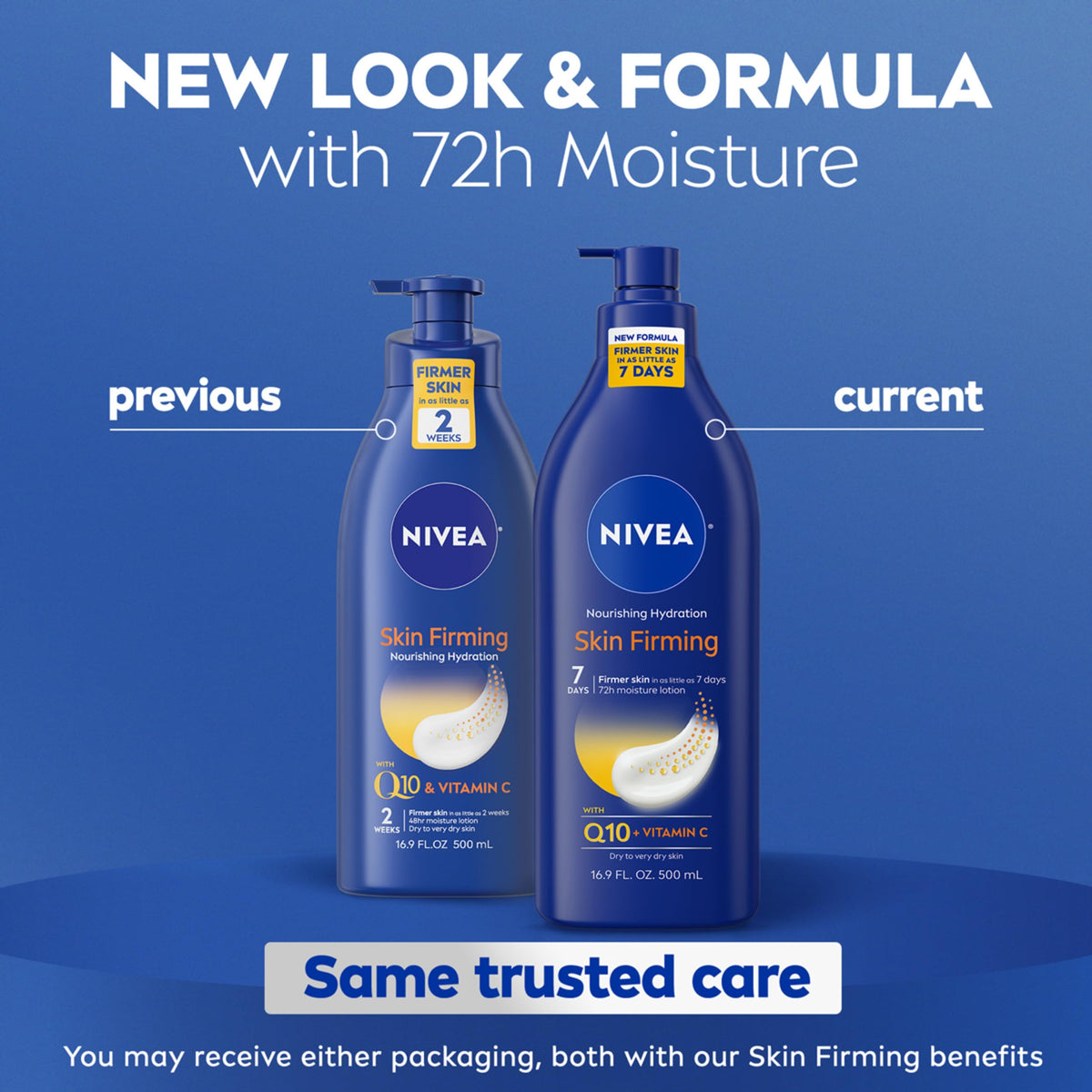 NIVEA pump top for easy dispensing and controlled use