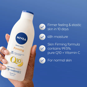 NIVEA pump-action detail demonstrating easy dispensing for quick application