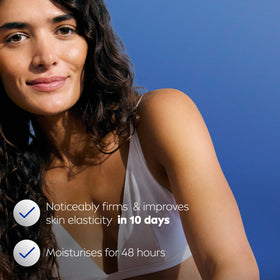 NIVEA lotion texture closeup highlighting lightweight, fast-absorbing hydration