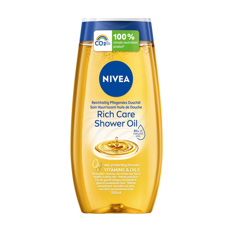 NIVEA front bottle showing label and recyclable pack for everyday nourishing showers
