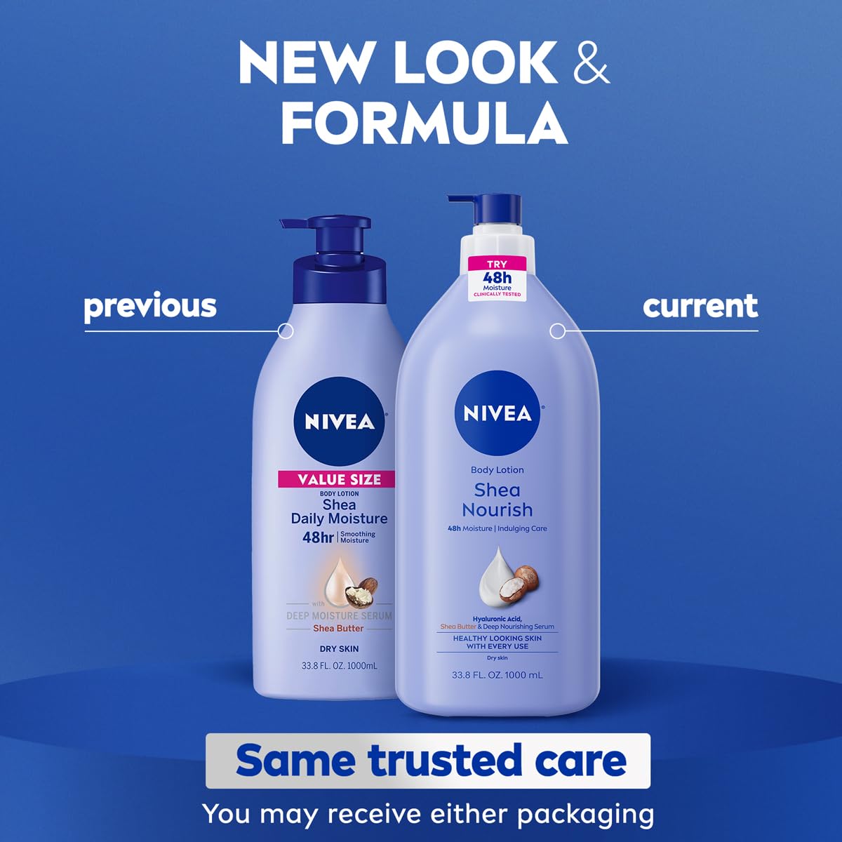 NIVEA cream texture close-up showing rich shea feel and quick absorption