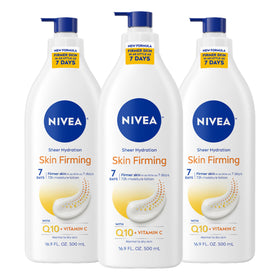 NIVEA front pump bottle showing product and branding for easy dispensing benefit