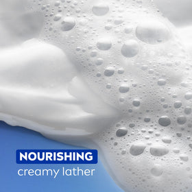 NIVEA body wash in use during shower showing gentle cleansing benefit