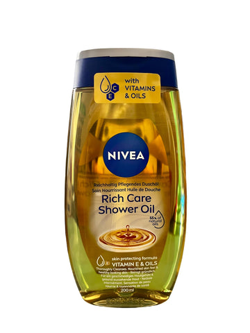 NIVEA 200ml bottle front view showing label and easy-dispense cap for quick use