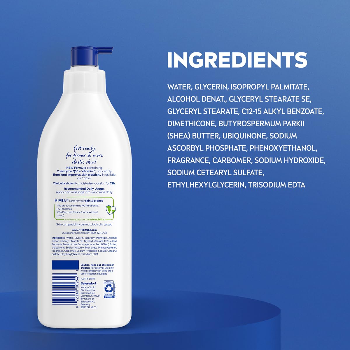 NIVEA applied to forearm showing smoother-looking skin after use