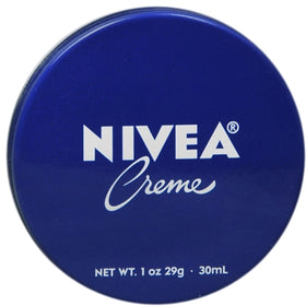 NIVEA tin front view showing compact 1 oz packaging and easy portability
