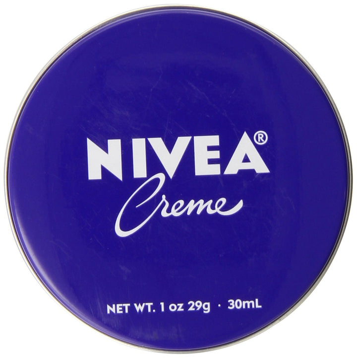 NIVEA front tin showing compact packaging and easy access for hydration
