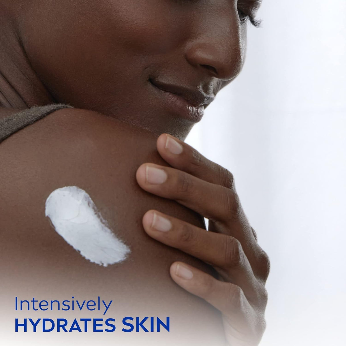NIVEA open tin close-up showing creamy texture and fast absorption benefit
