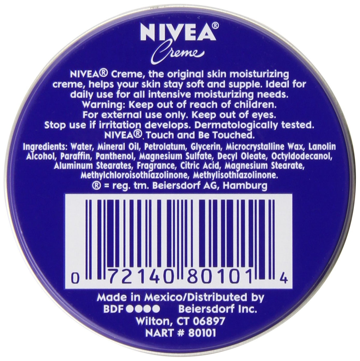 NIVEA tin inside a travel bag illustrating portability and reliable moisture
