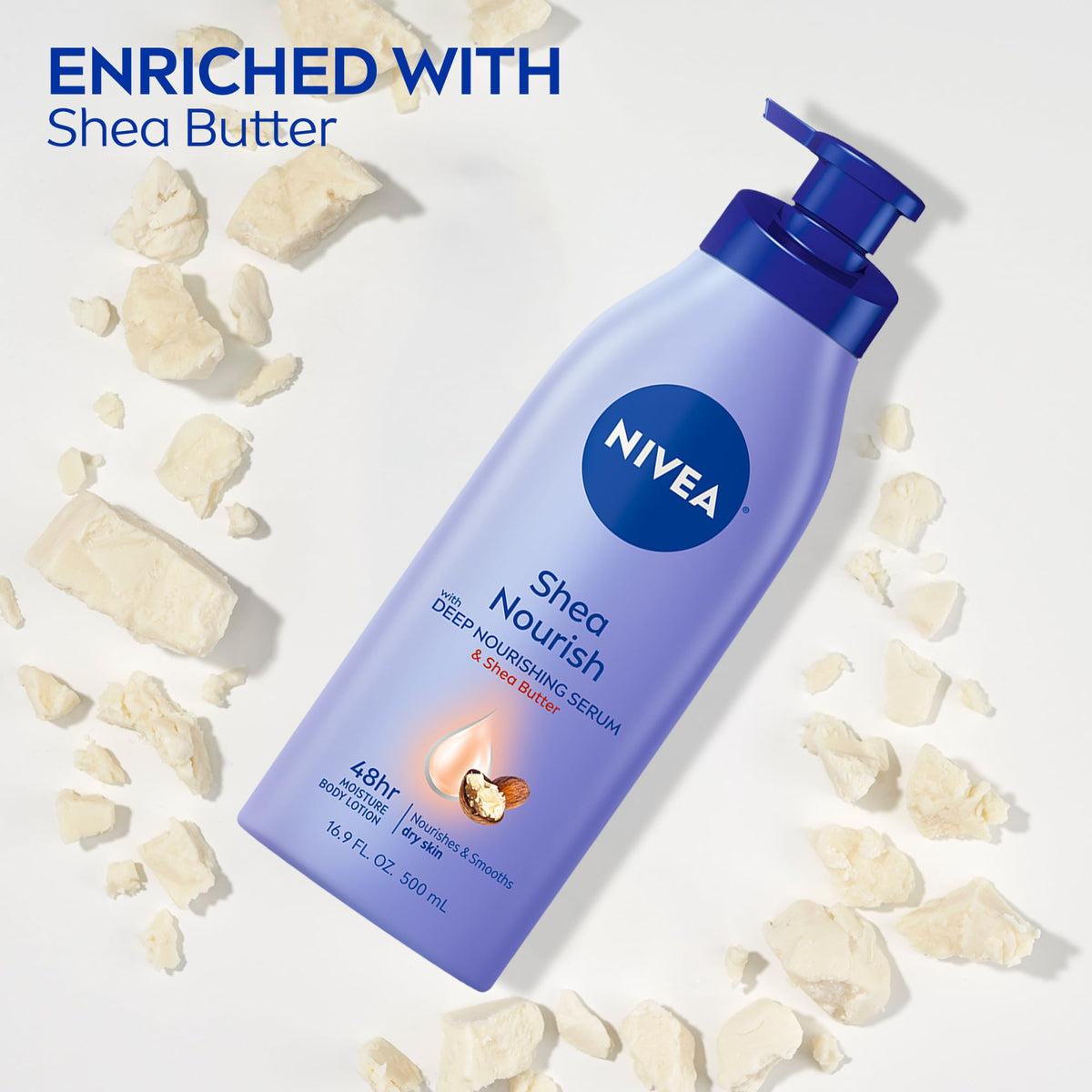 NIVEA texture close-up highlighting creamy shea butter moisture