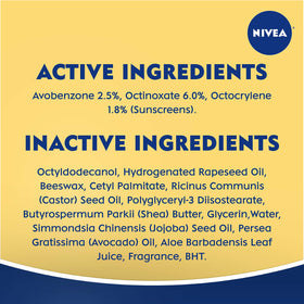 NIVEA smoothness lifestyle outdoors scene with lip balm beside sunglasses and hat for sun care