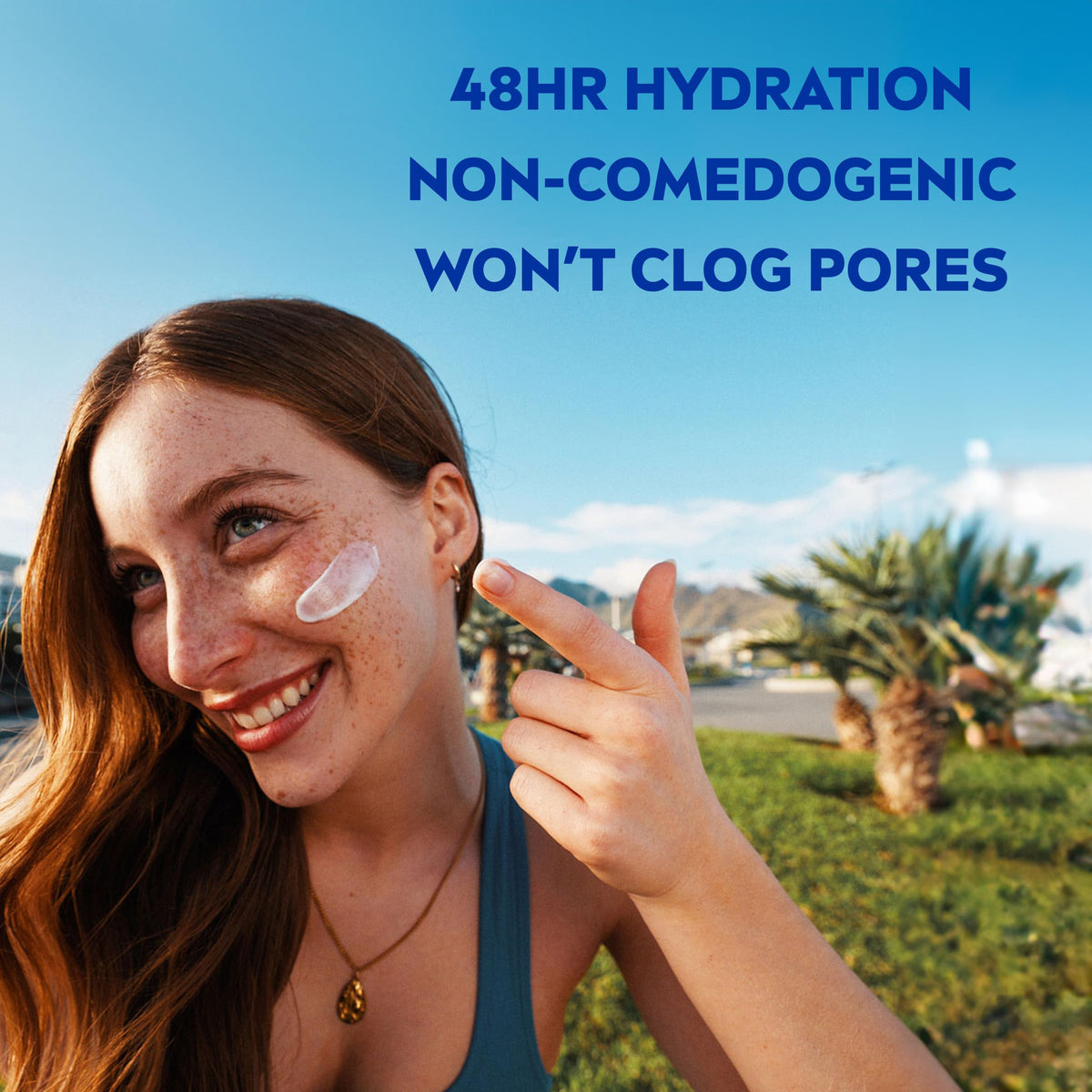 NIVEA soft applied to face during morning routine for lightweight feel