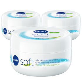 NIVEA soft front jar showing packaging and compact convenience