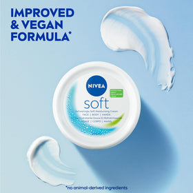 NIVEA Soft on bathroom shelf in lifestyle scene indicating everyday convenience