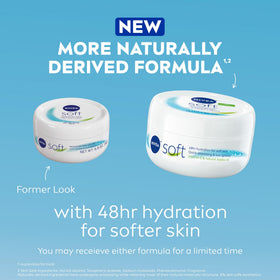 NIVEA soft open jar texture illustrating fast-absorbing cream