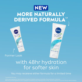 NIVEA soft tube open with cream dispensing, demonstrating easy use