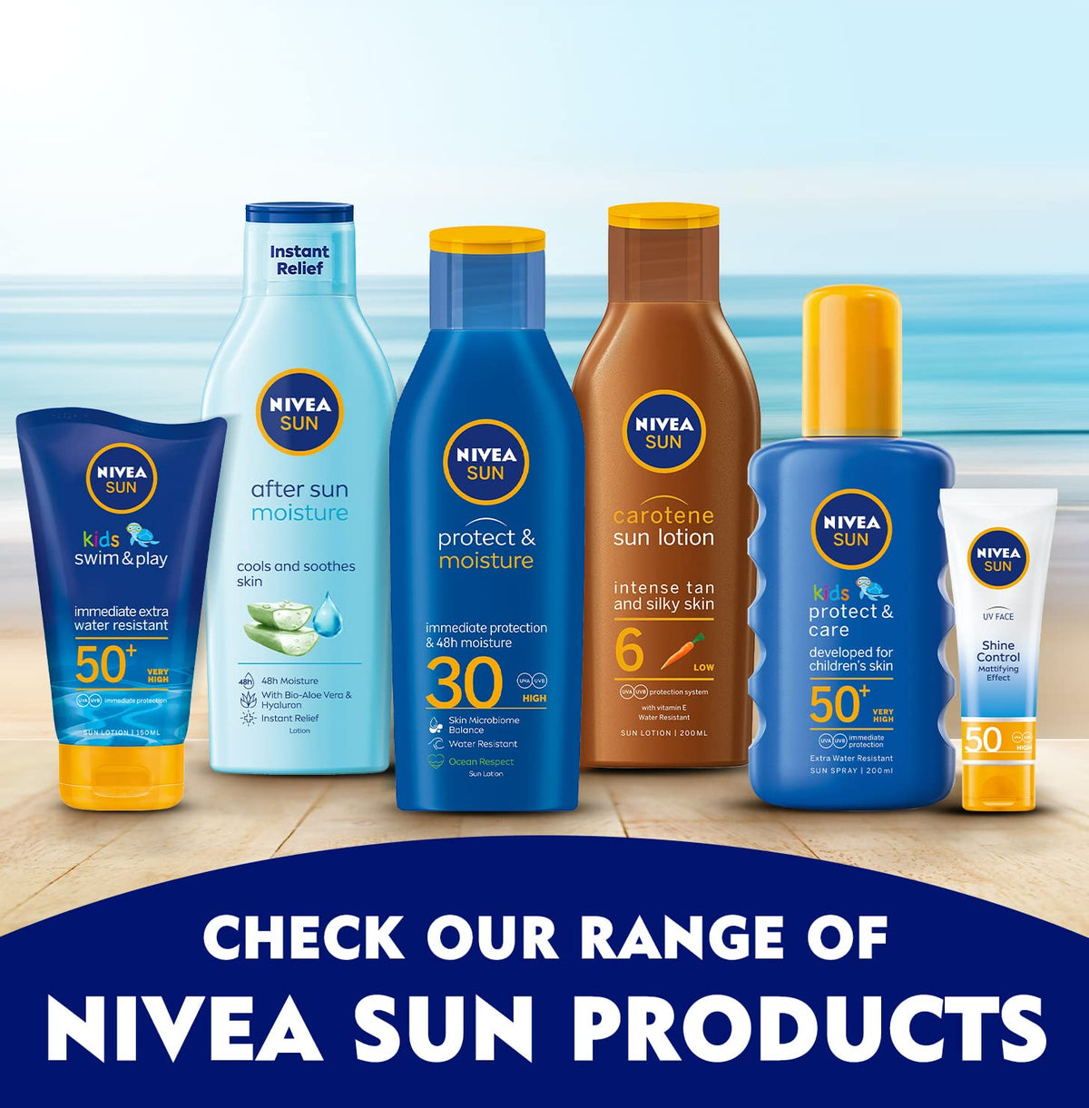 Nivea Sun aloe vera ingredient shot emphasizing natural extract calming skin