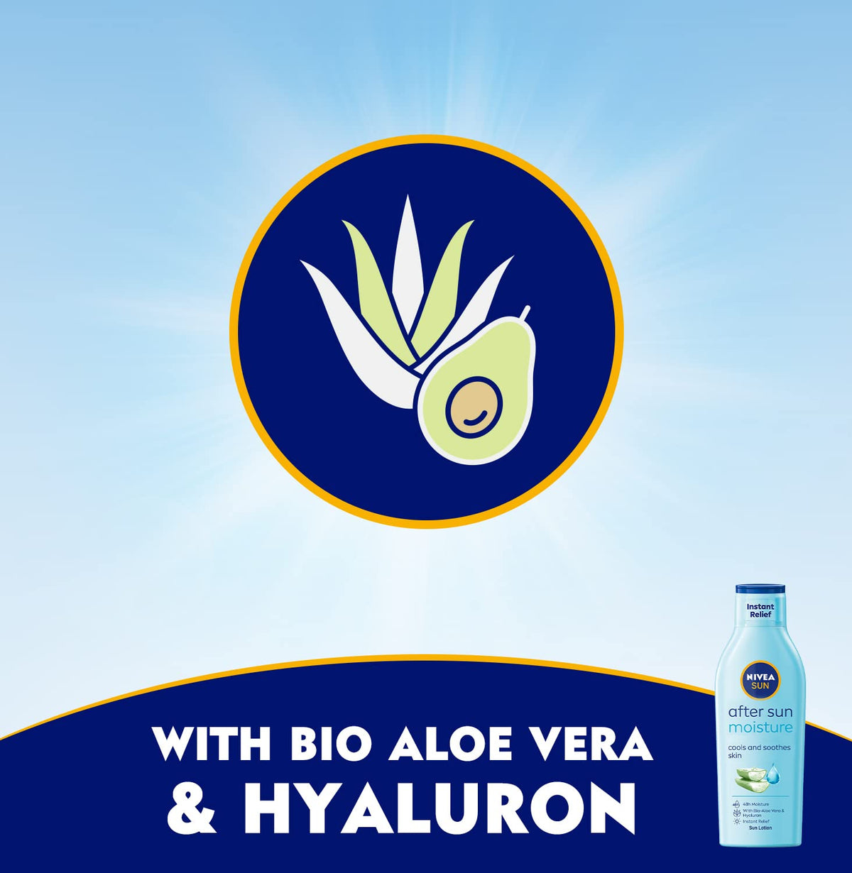 Nivea Sun application on arm demonstrating even spread and immediate soothing