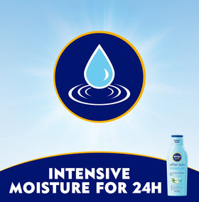 Nivea Sun bottle size comparison placed next to a sunscreen for travel context