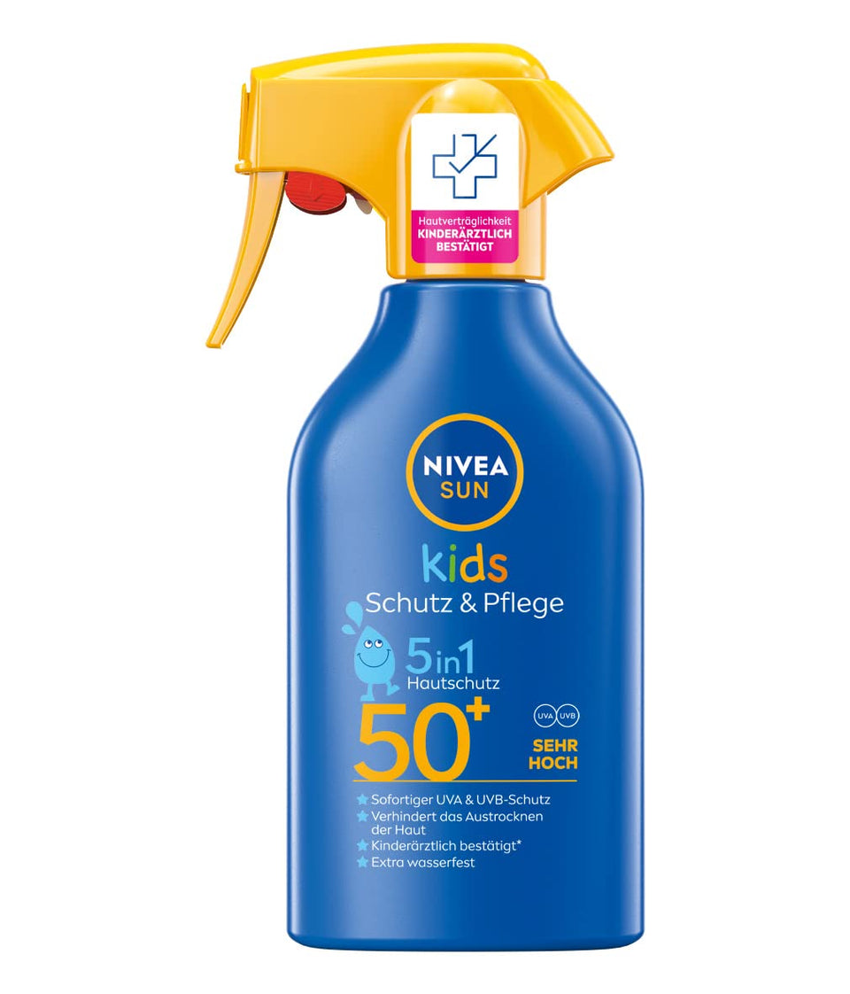 Nivea Sun front packaging showing SPF 50+ protection and kid friendly design