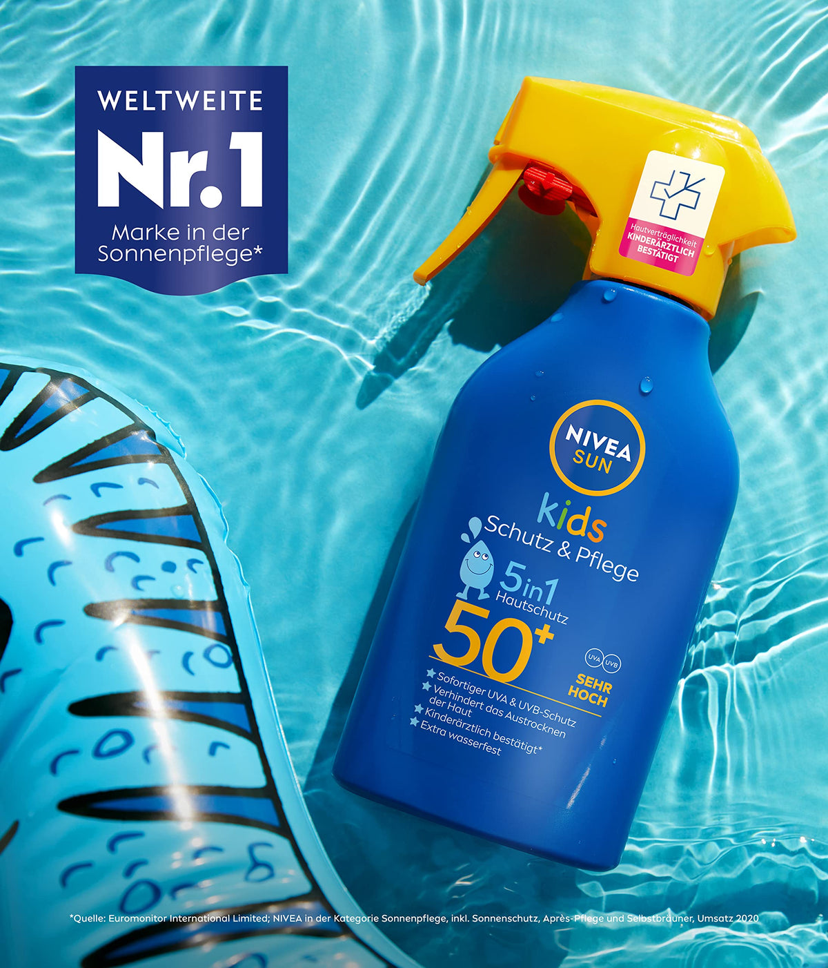 Nivea Sun texture close up demonstrating lightweight, fast absorbing formula