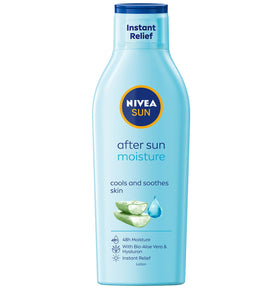 Nivea Sun lifestyle beach towel scene showing post-sun care convenience