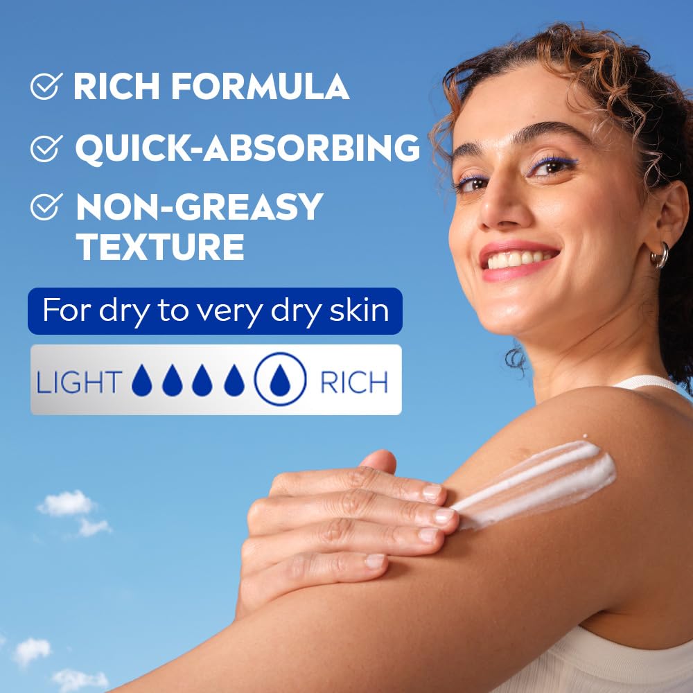 NIVEA creamy texture close-up illustrating rich feel and quick absorption benefit