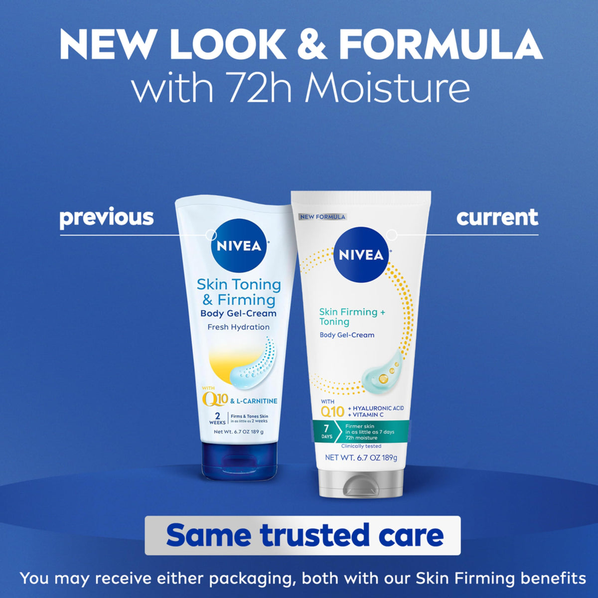 NIVEA gel-cream texture close-up showing lightweight, fast-absorbing feel