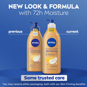 NIVEA lotion texture close-up highlighting silky hydration and quick absorption