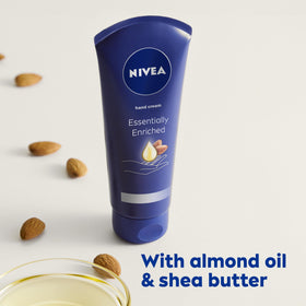 NIVEA hand cream texture on skin showing quick absorption benefit