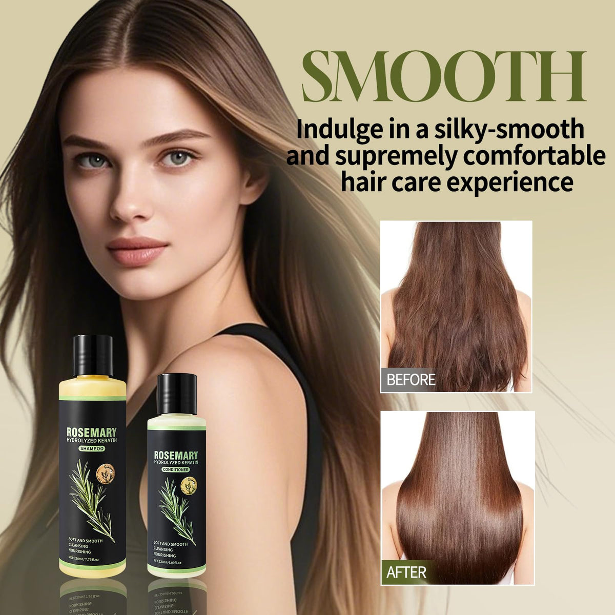 NIZENTA pump dispensing rich lather for easy scalp massage