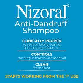 Nizoral before and after scalp visual depicting reduced flake appearance benefit