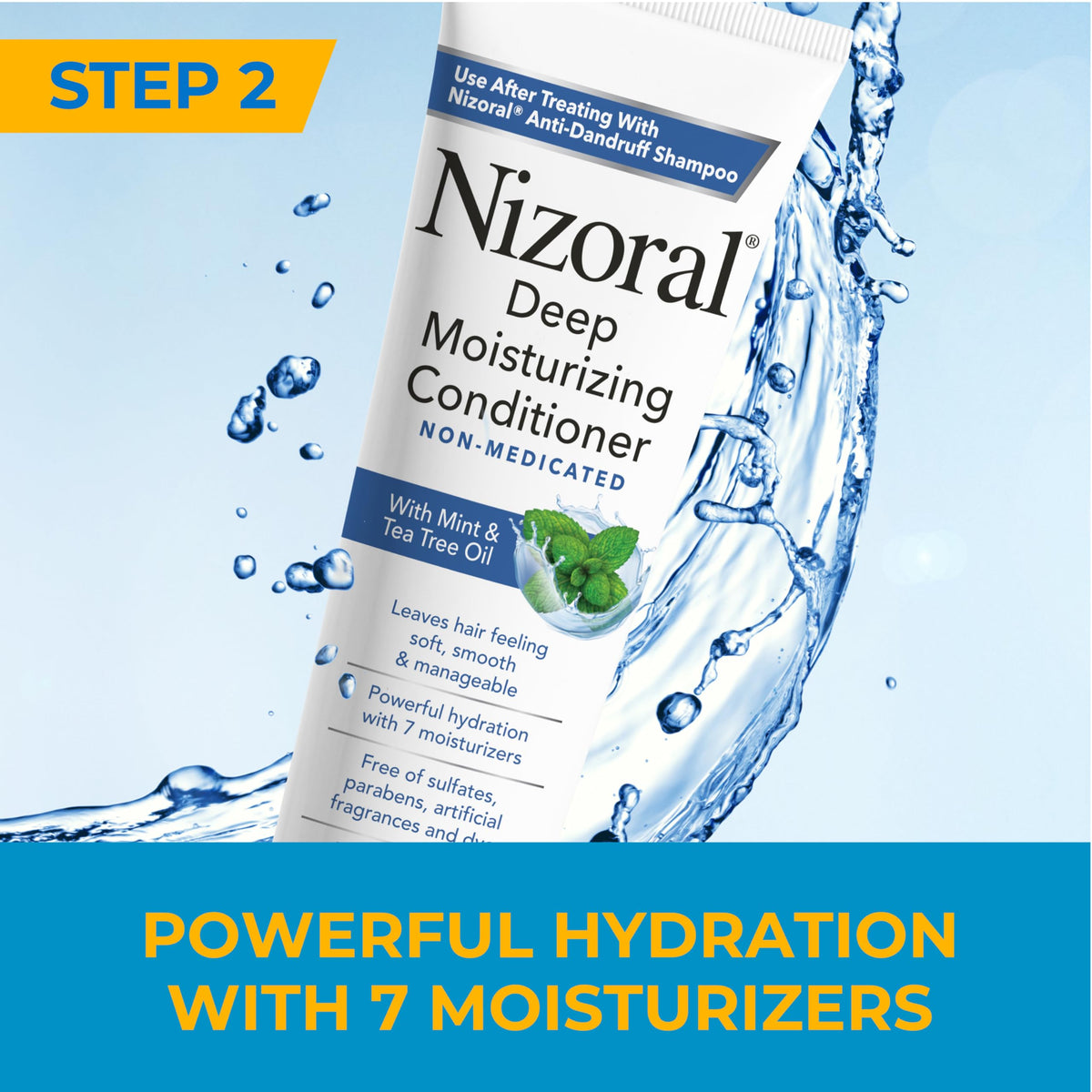 Nizoral conditioner cream texture close-up for deep moisture