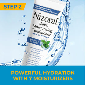 Nizoral conditioner cream texture close-up for deep moisture