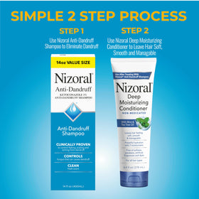 Nizoral conditioner front packaging highlighting hydration features