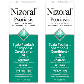 Nizoral front packaging showing 11 oz bottle and relief benefits