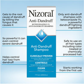 Hand holding Nizoral bottle showing size and easy handling benefit