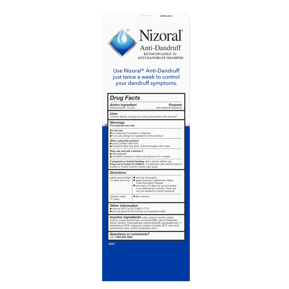 Nizoral on bathroom counter illustrating easy daily use and routine