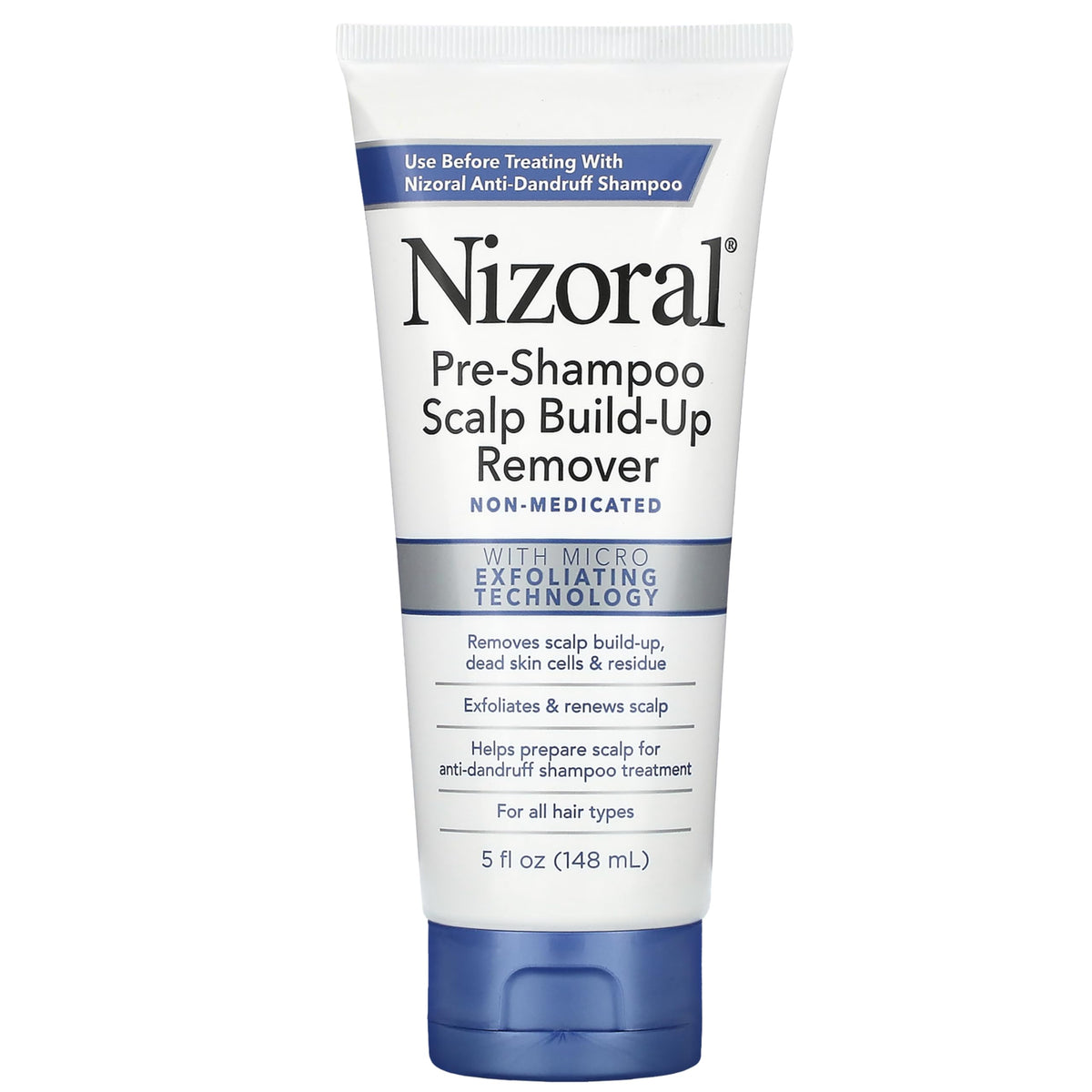 Nizoral front bottle showing label and clean design for clear scalp prep
