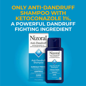 Nizoral label close-up highlighting ketoconazole 1% and clarity