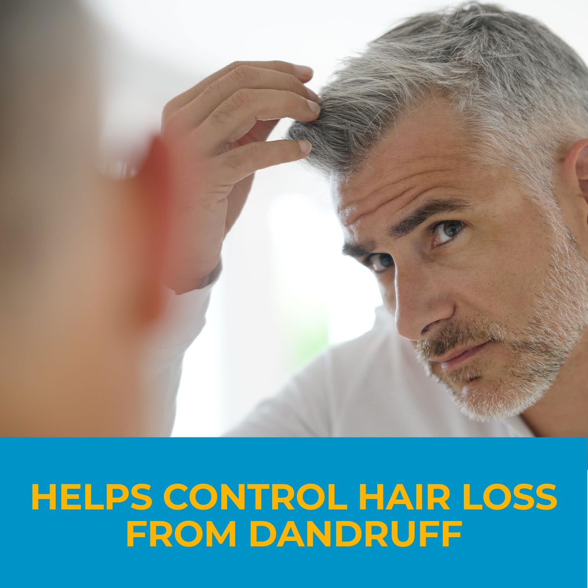Nizoral shampoo applied to scalp demonstrating targeted treatment benefit