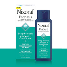 Nizoral bottle cap and pump detail illustrating easy dispensing and control